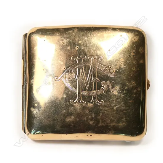 Reuben Watts heavy 15ct gold cigarette case,